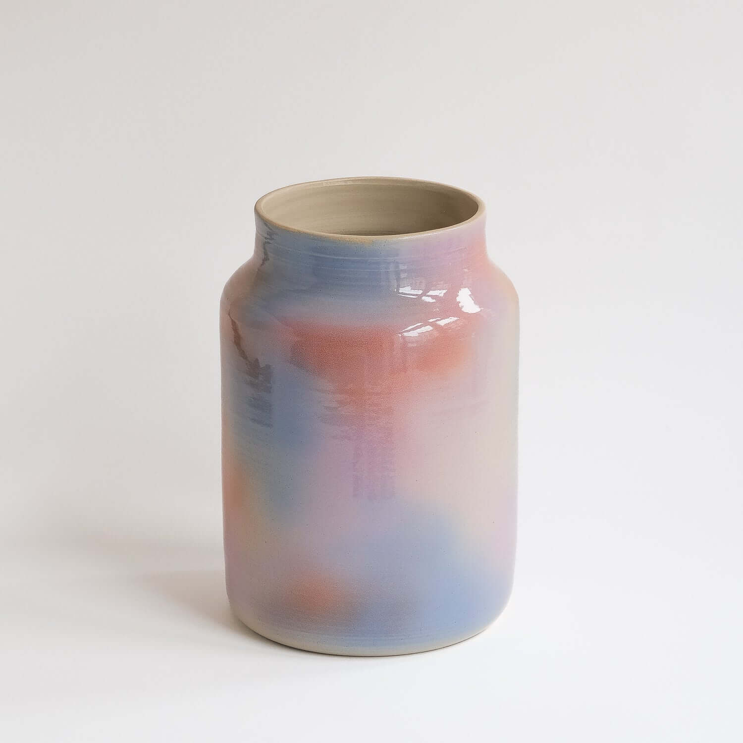 Brighten up your space with our special edition Dawn Vase. Handcrafted, unique, and bursting with a vibrant color gradient. Limited stock! von viola beuscher ceramics